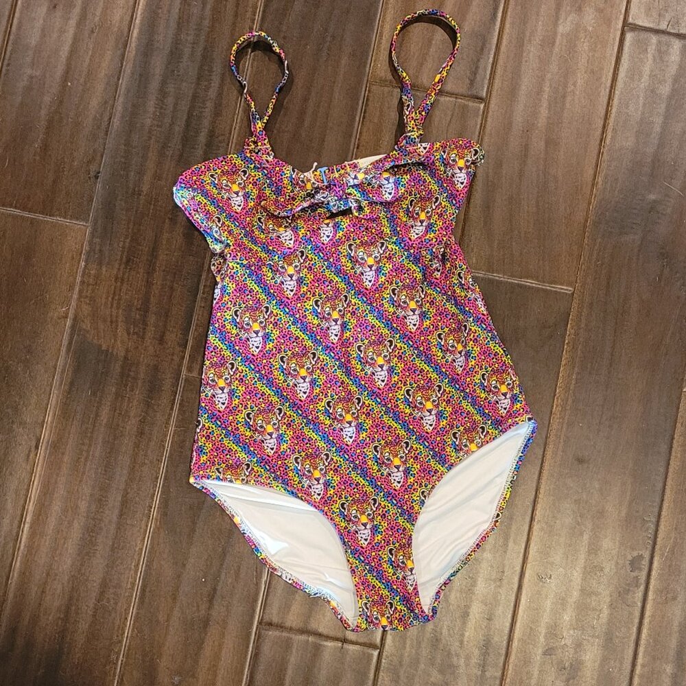 Lisa frank- posh peanut hunter rainbow swimsuit